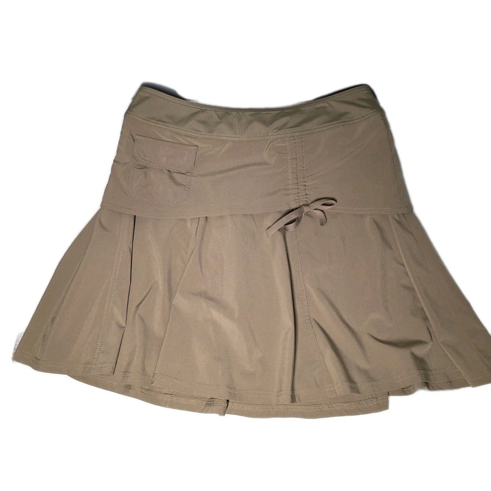 Athleta Beige Pleated Skirt Skort with Pocket‎ Tennis Golf Workout Womens Size 8